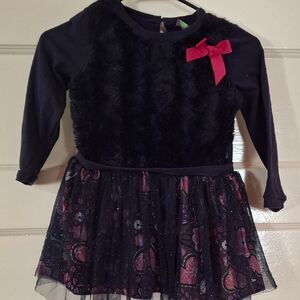 Dollie & Me Black Dress with Pink Accents (CHI111)